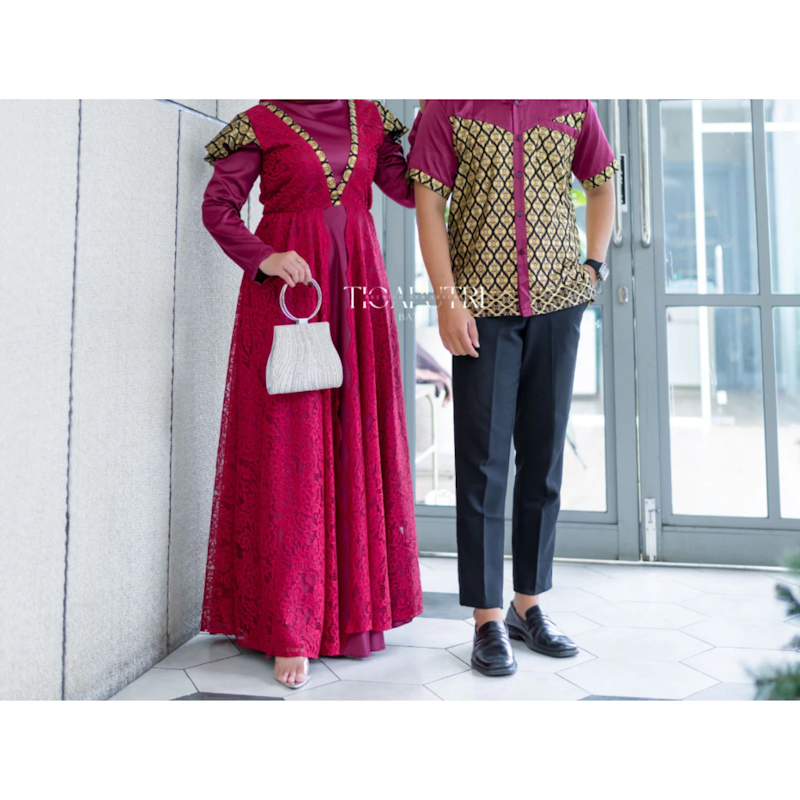 Tiga Putri Gamis Raya Batik Brokat 2
