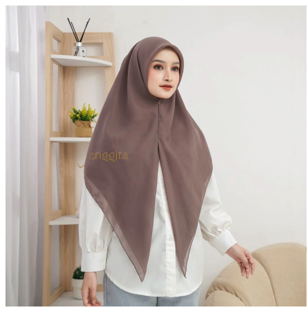  Anggita Hijab Jilbab Zipper Resleting Premium