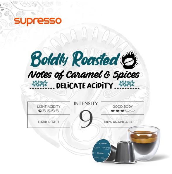 Supresso Global Indonesia Supresso Decafeine Blend Coffee Capsules