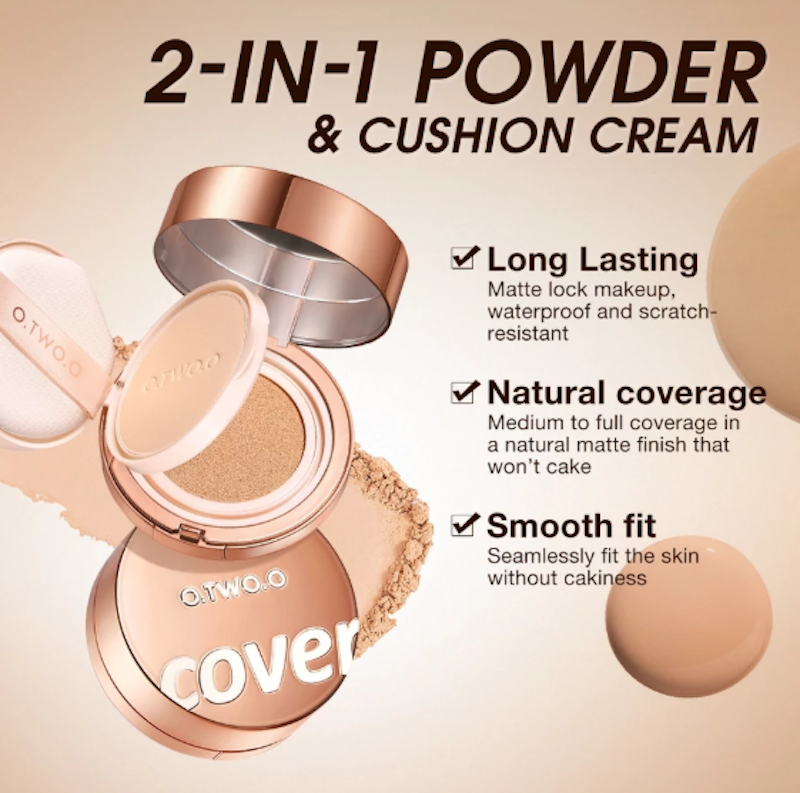 O.TWO.O 2 In 1 Soft Focus Powder & Cushion Cream N110 Ivory 2
