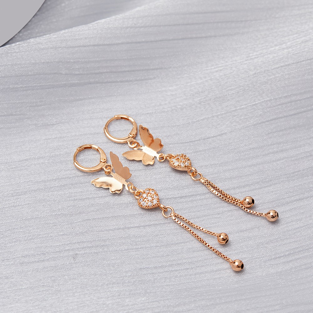 Lanme Jewelry Anting Panjang Kupu-kupu  Y392