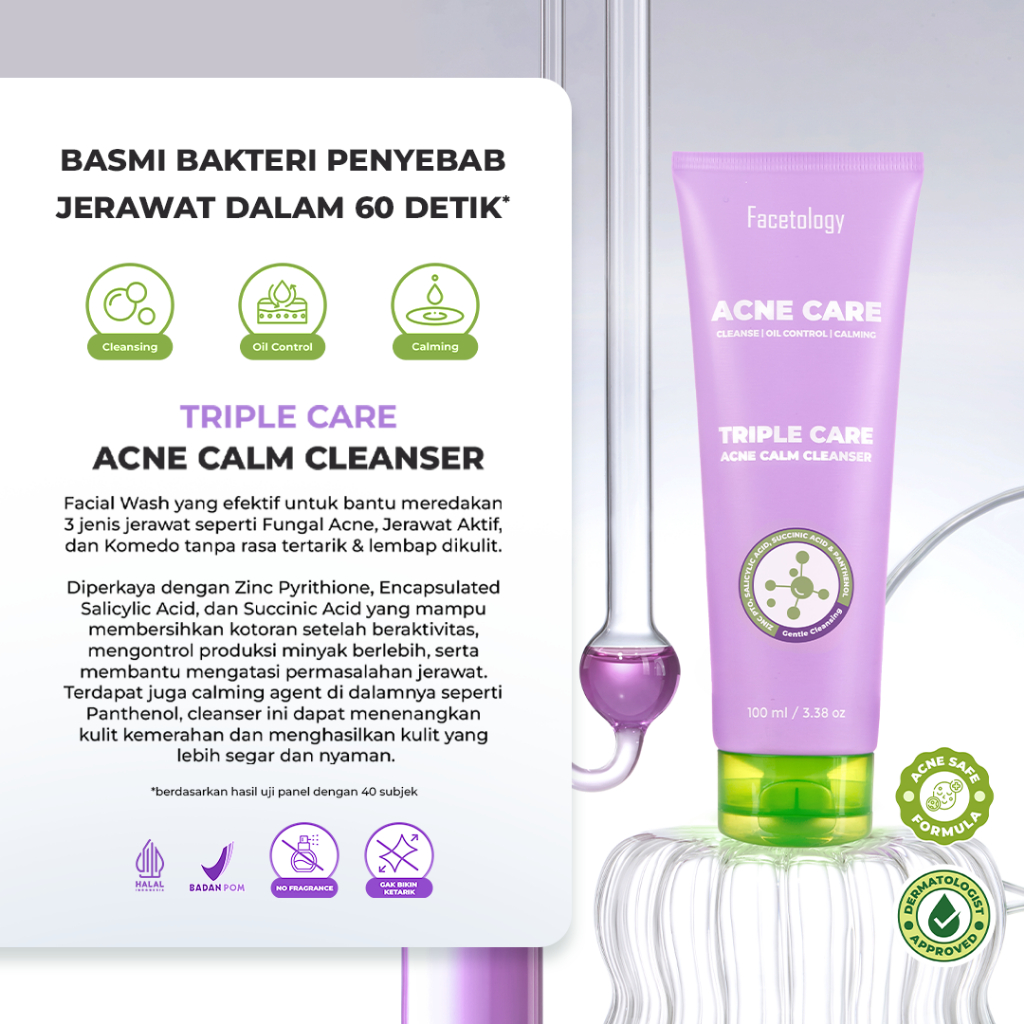 Facetology Innovation Technology Facetology Triple Care Acne Calm Cleanser