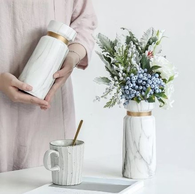 White Flower Vase VKP 3