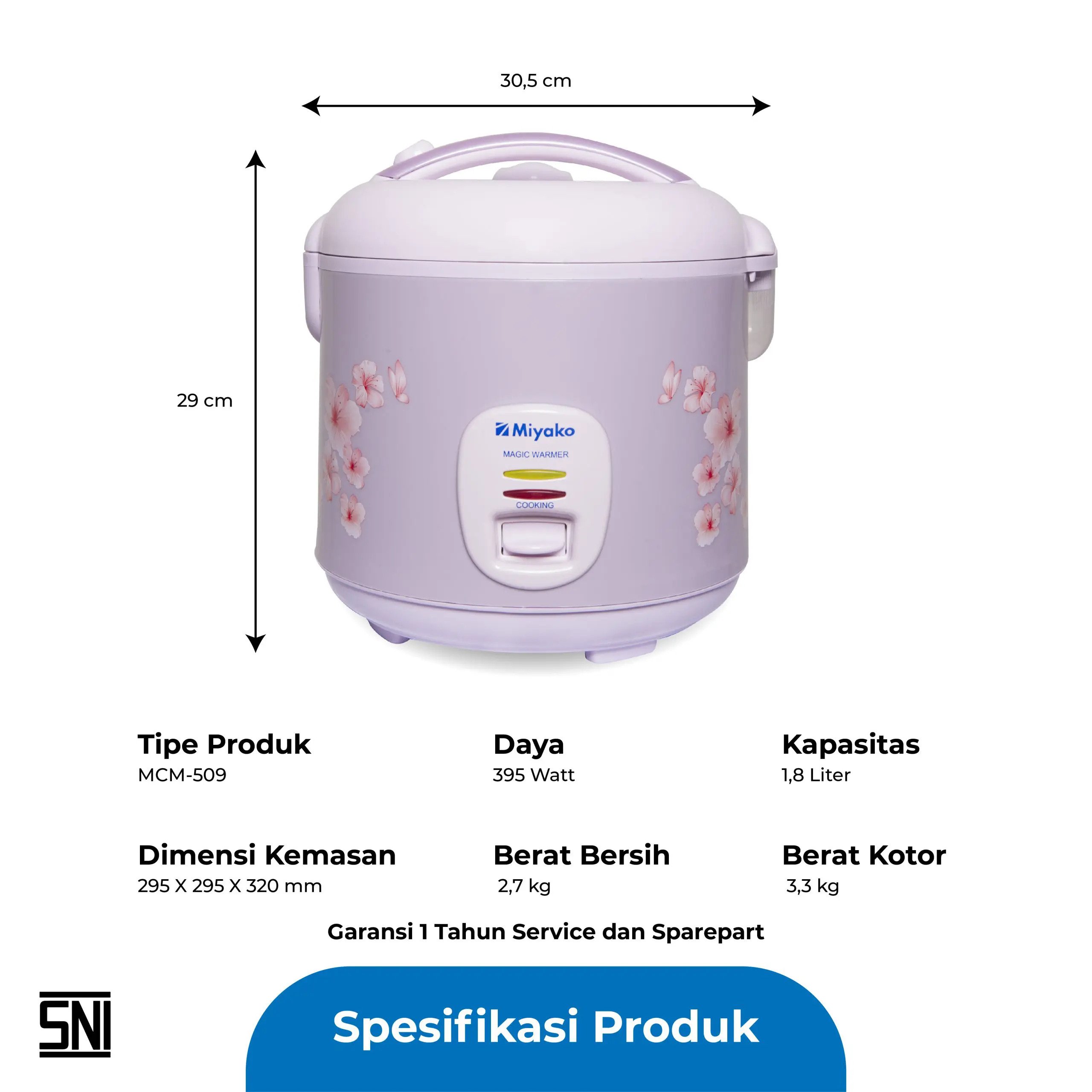 Kencana Gemilang Miyako Magic Warmer Plus  MCM-509