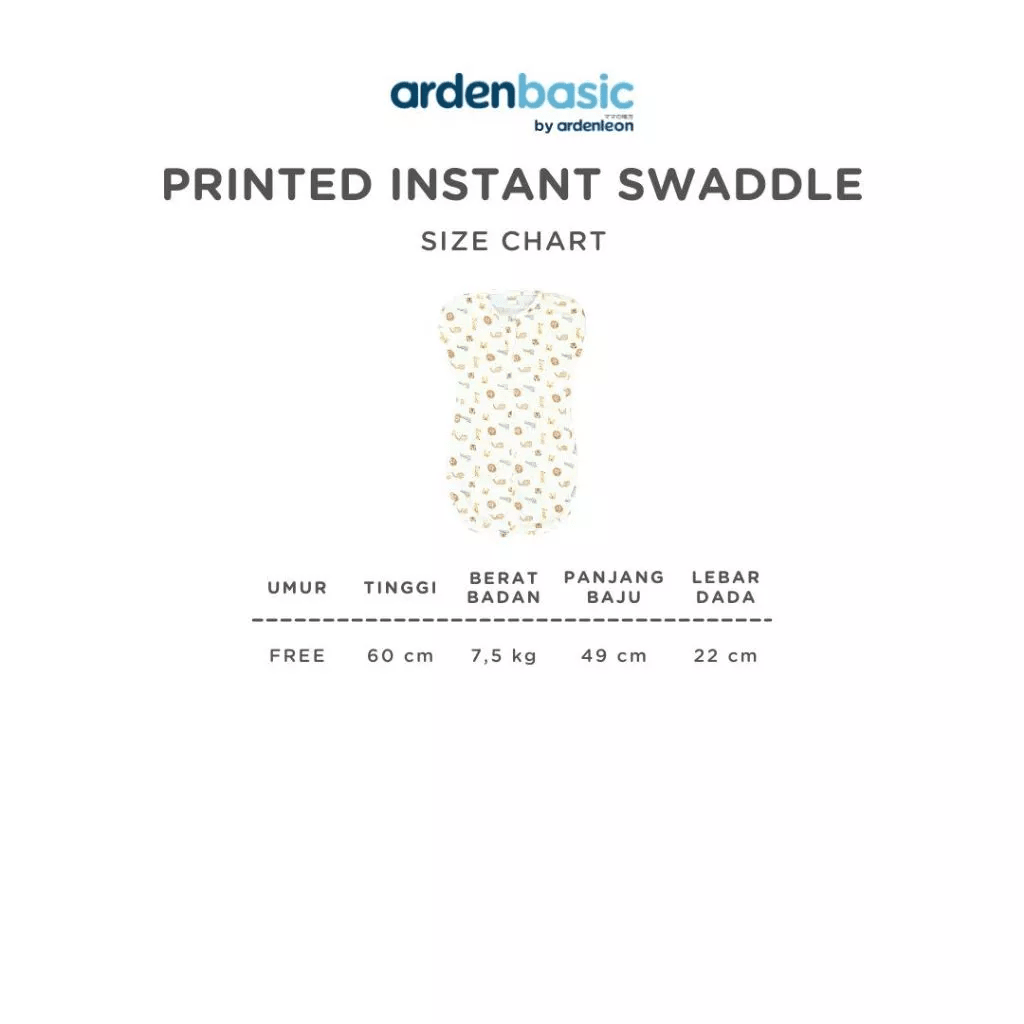 Norindo Maju Abadi Ardenleon ArdenBasic Printed Instant Swaddle