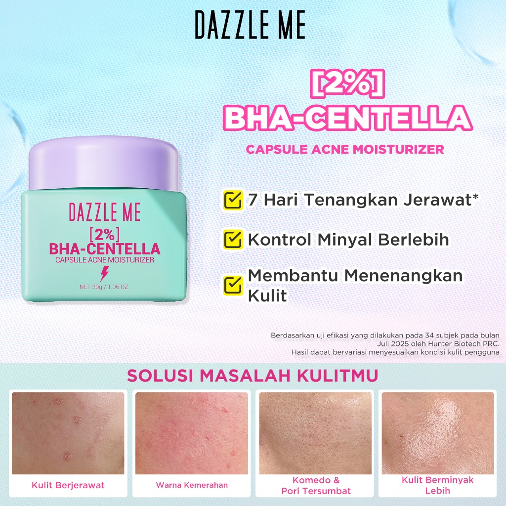 Hebe Beauty Style DAZZLE ME 2% BHA-Centella Capsule Acne Moisturizer