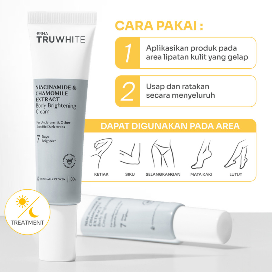 ERHA Clinic Indonesia ERHA Truwhite Niacinamide & Chamomile Extract Body Brightening Cream