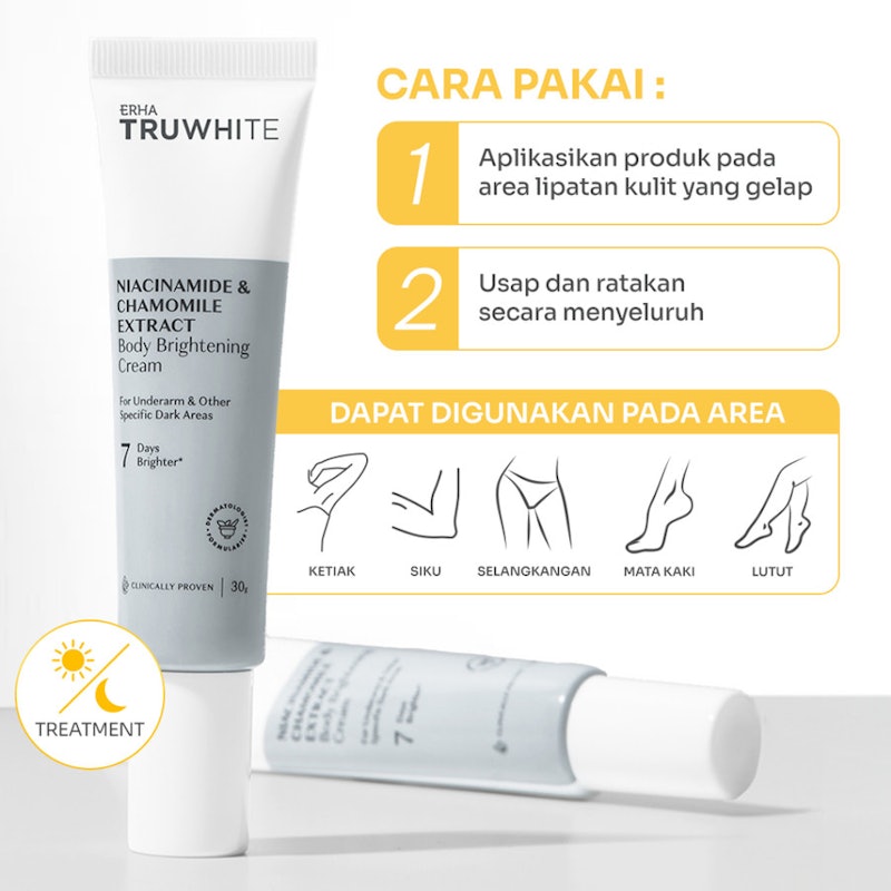 Truwhite Niacinamide & Chamomile Extract Body Brightening Cream 4