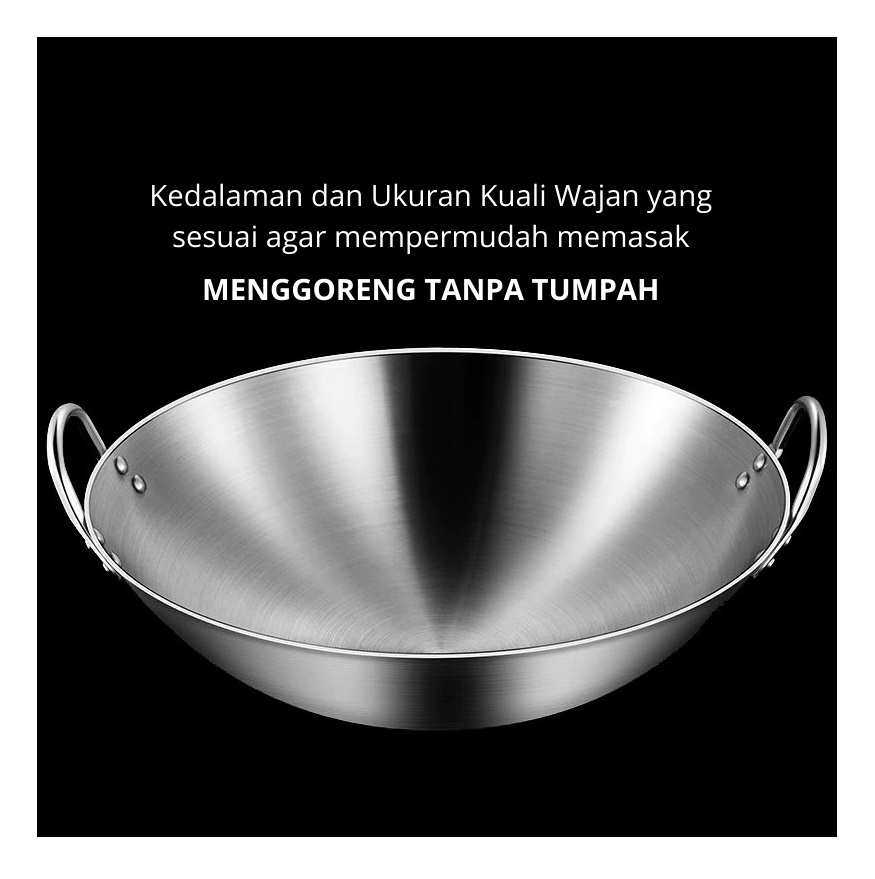 Royalstar Wajan Kuali Stainless Steel 555 28 cm