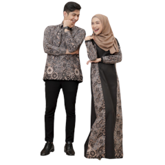 Gamis Batik Couple Syari Ria Ricis Dan Teuku Ryan