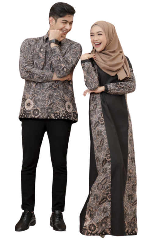 Gamis Batik Couple Syari Ria Ricis Dan Teuku Ryan 1