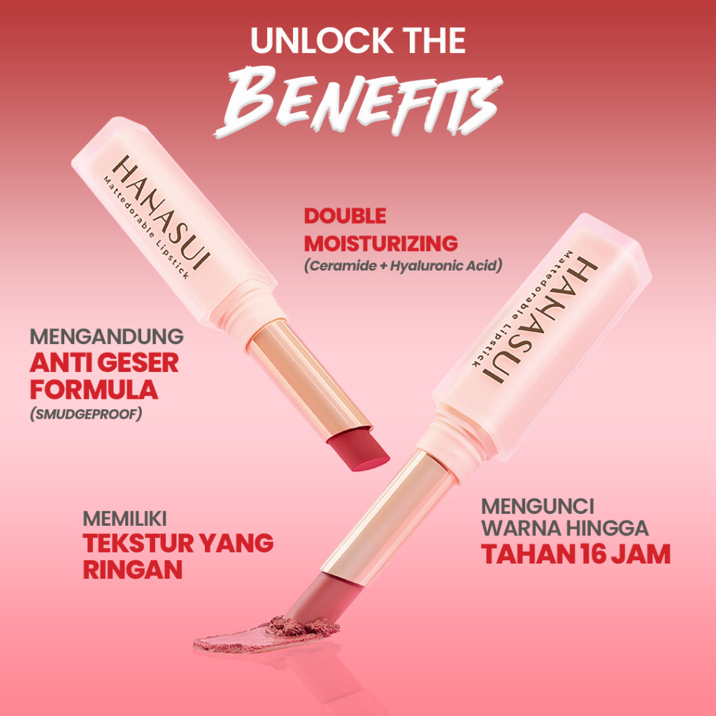 Eka Jaya Internasional Hanasui Mattedorable Lipstick 101 Superstar 
