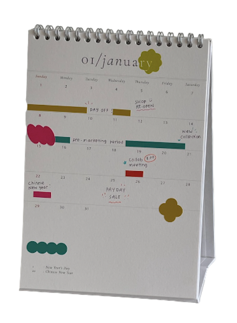 Keartas Studio 2023 Desk Calendar / Monthly Planner 