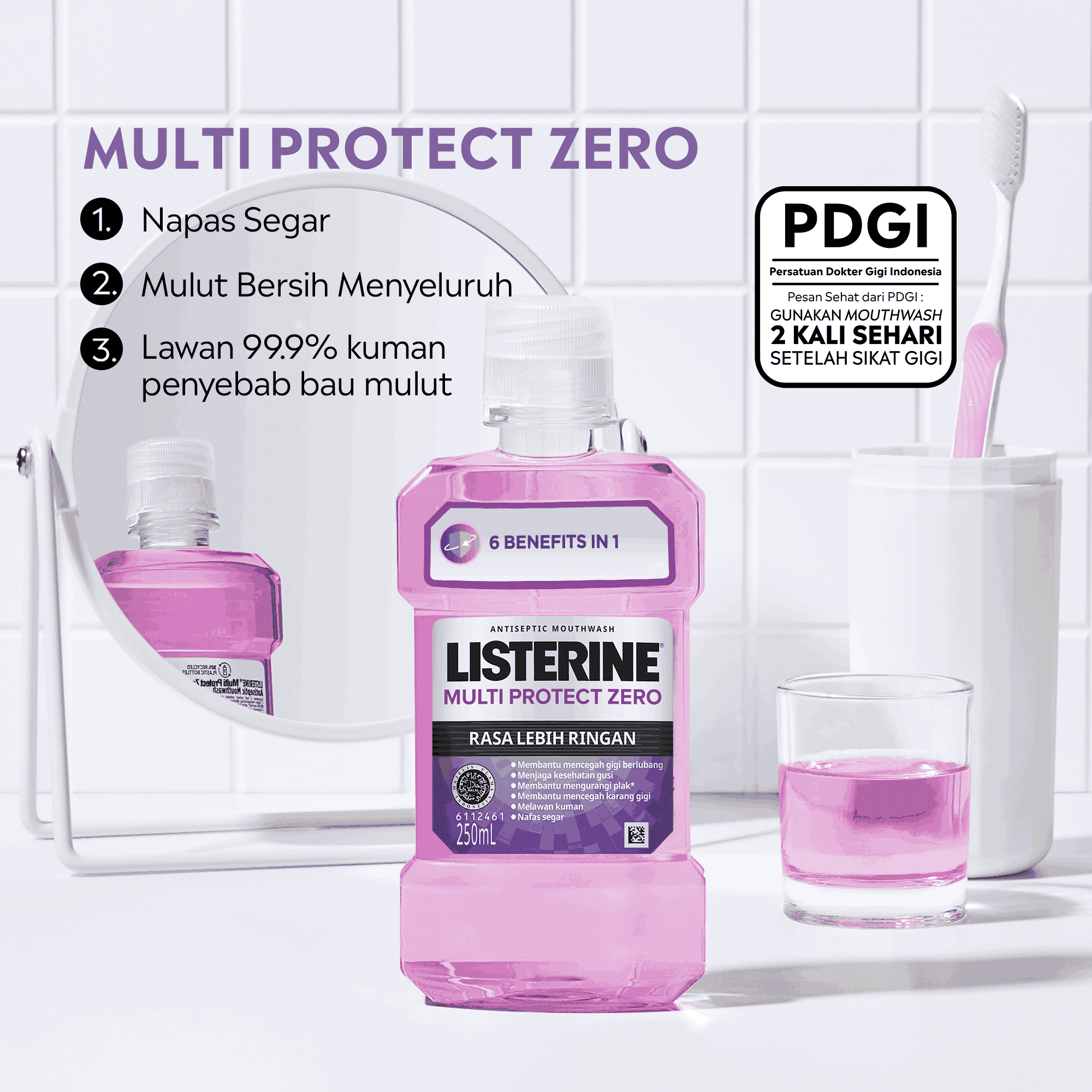 Multi Protect Zero Antiseptic Mouthwash 3