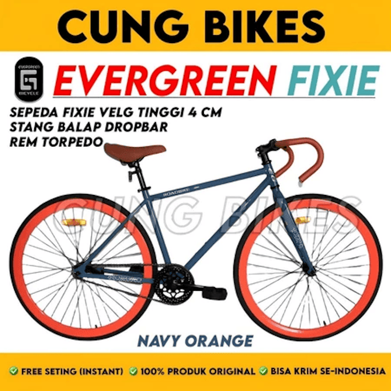 Evergreen Sepeda Fixie 700C 4