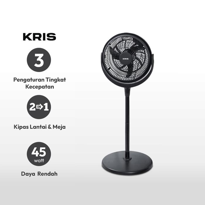 AZKO Kris 12 inci Kipas Angin Berdiri 2-in-1