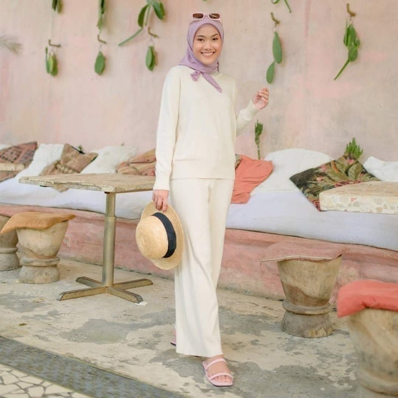 Kianna Knitt Off White Pants 3
