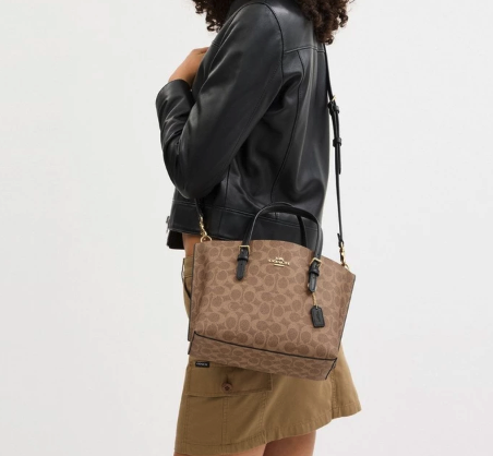 Tapestry Coach Mollie Tote Bag 25 In Signature Canvas