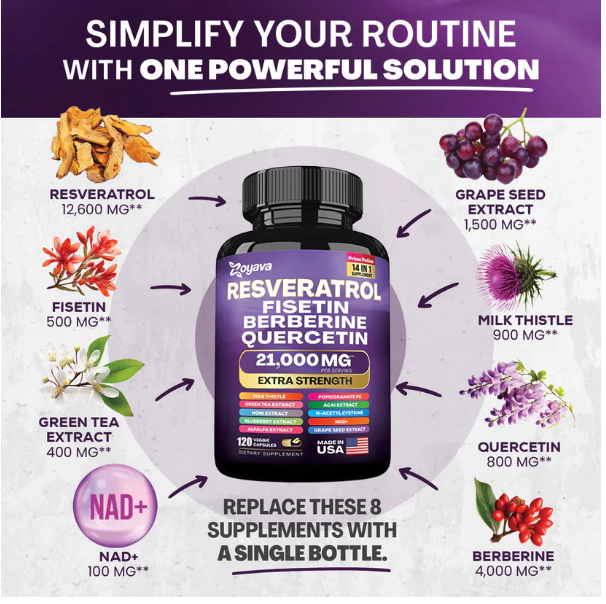 Home Savvy  Zoyava Resveratrol Fisetin Berberine Quercetin
