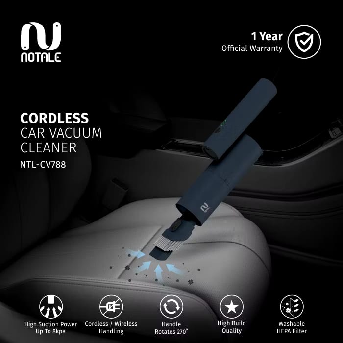  Inti Nya Teknologi Notale Portable Car Vacuum Cleaner NTL-CV788
