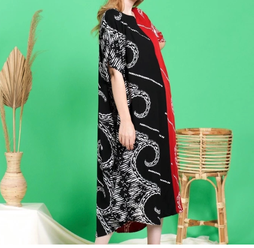 BT Batik Trusmi Batik Trusmi Daster Batik Baju Santai Busui Friendly Snow UMM