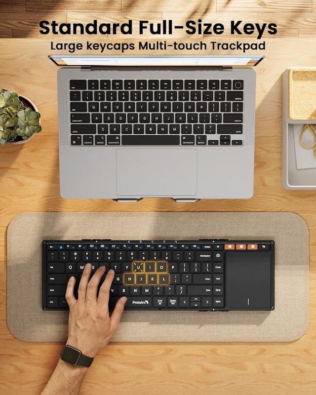 ProtoArc Foldable Bluetooth Keyboard with Touchpad 2