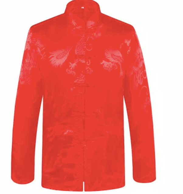 Cheongsam Pria Lengan Panjang Motif Naga