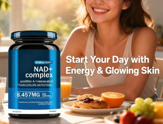  Synergy Blend NAD+ Complex Urolithin A + Resveratrol