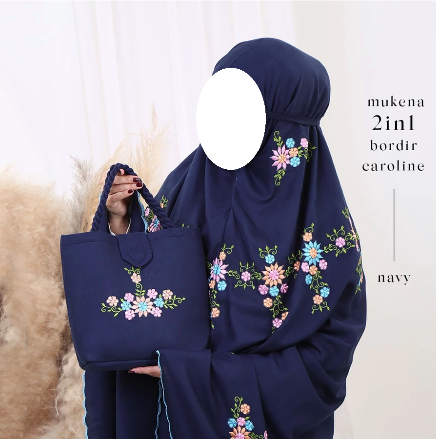  Leesy.id Mukena 2 in 1 Bordir Caroline