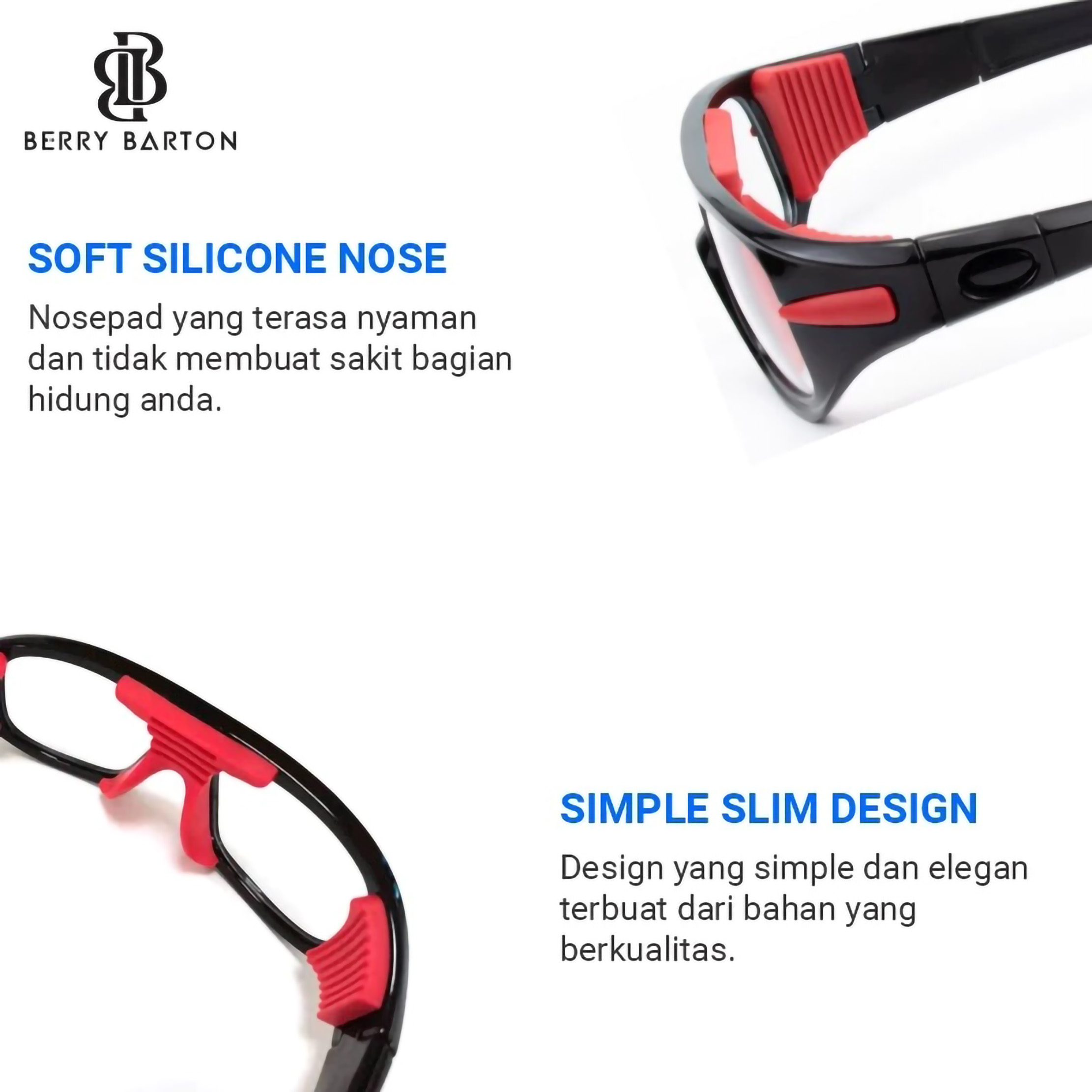 Berry Barton Eyewear Berry Barton Kacamata Sport Half Round Photocromic  036