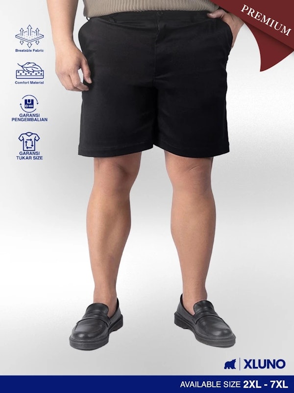 XLUNO Chino Short Jumbo Pants Black 2