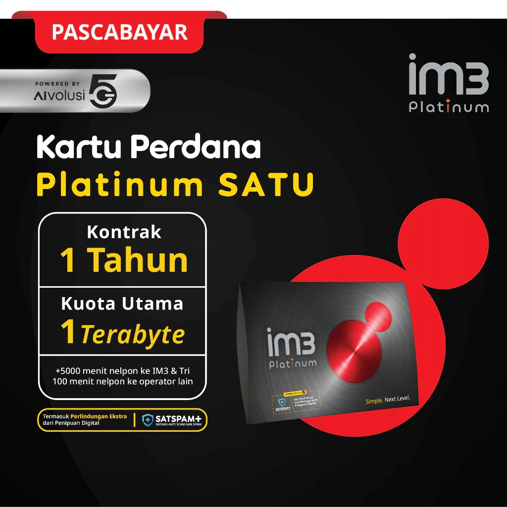 Indosat Ooredoo Hutchison IM3 Platinum SATU