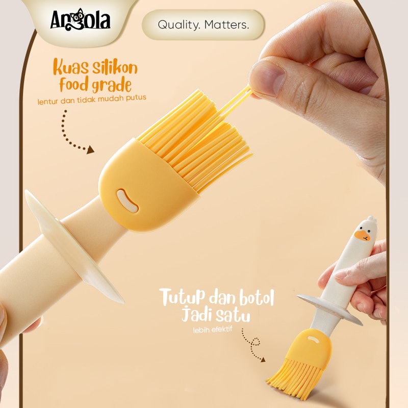 ANGOLA Botol Minyak Dengan Kuas E08