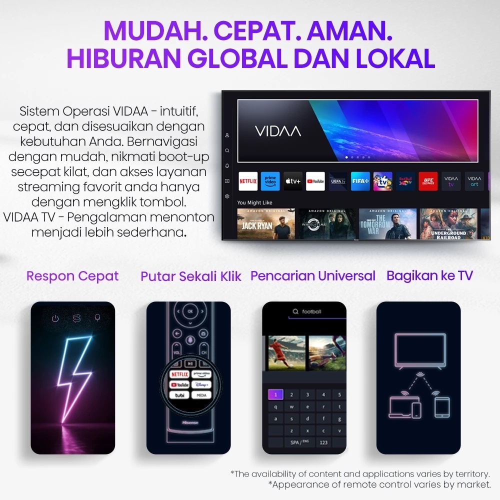 Hisense International Indonesia Hisense Vidaa Smart Digital TV 32″ 32E4H