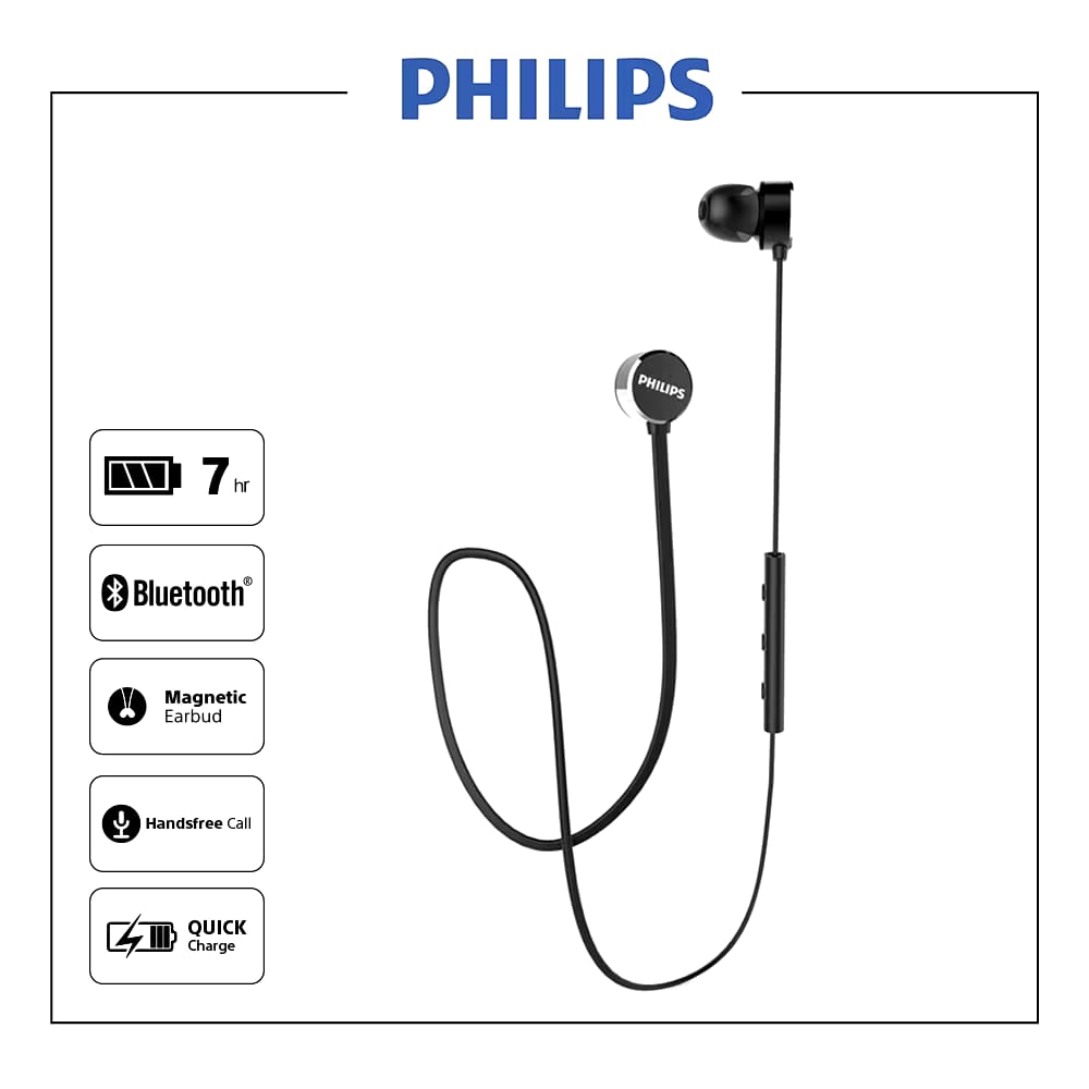Philips Electronics  Philips Wireless Headphone TAUN102BK