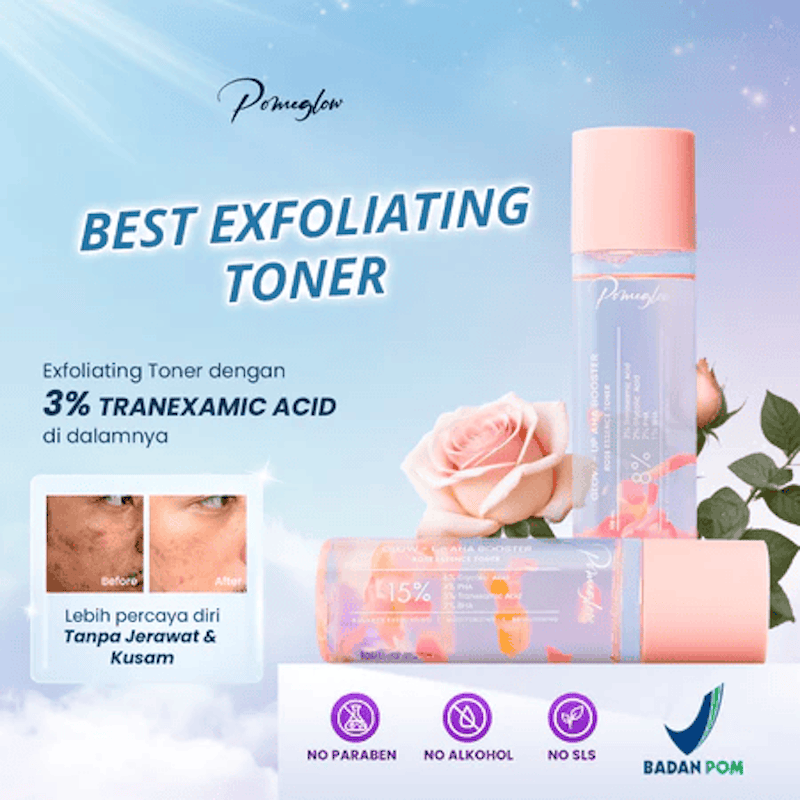 Pomeglow Glow-Up AHA Booster Rose Essence Toner 2