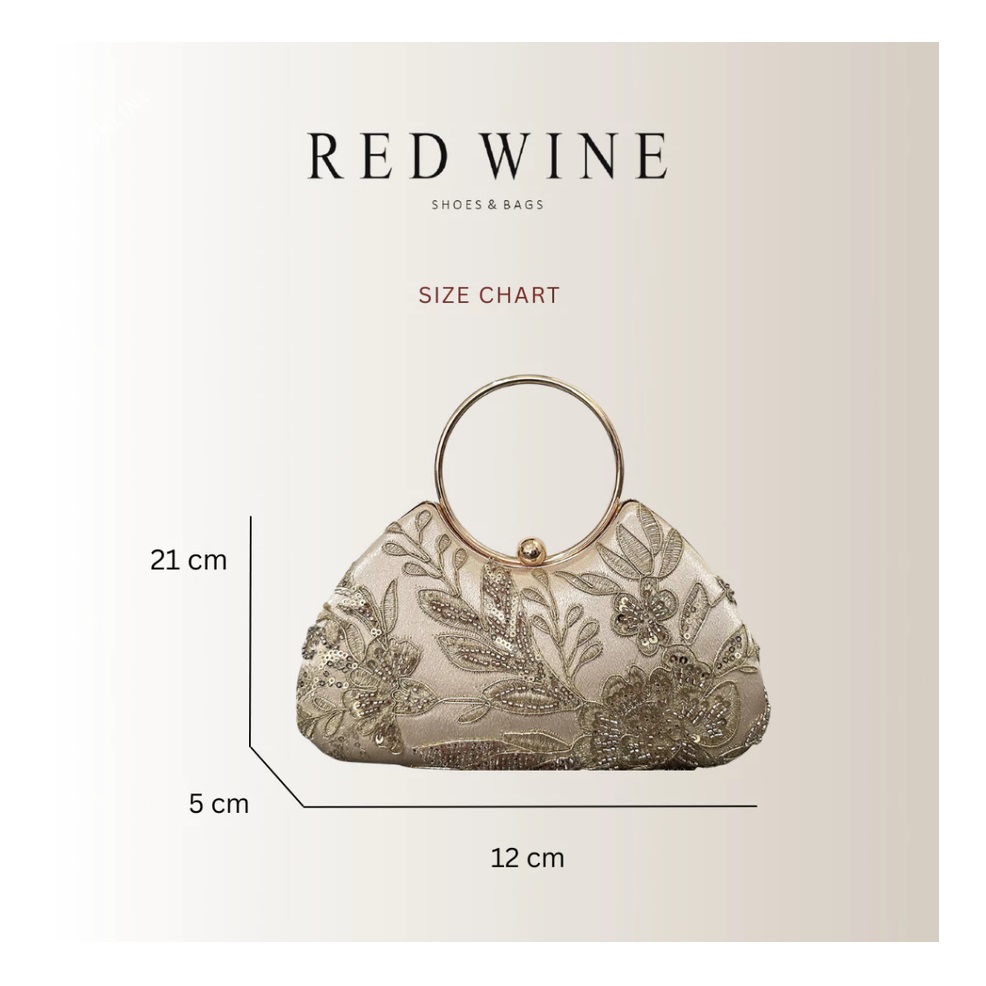 Red Wine Indonesia Red Wine Brigitt Clutch Pesta Wanita W2409-2