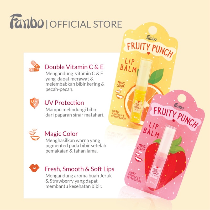 Fanbo Fruity Punch Lip Balm Strawberry