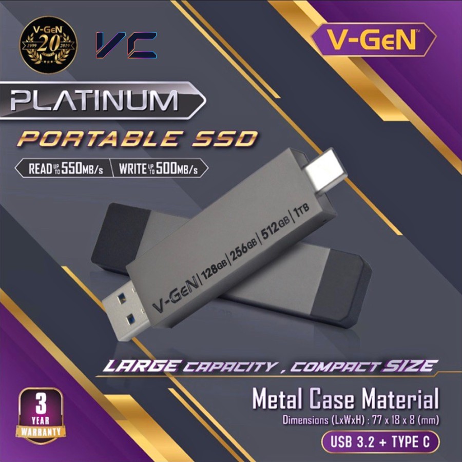 V-Gen SSD Portable Platinum  4