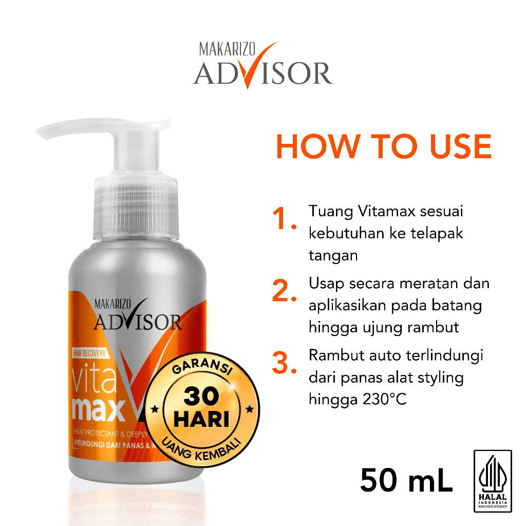 Akasha Wira International Makarizo Advisor Hair Recovery Vitamax