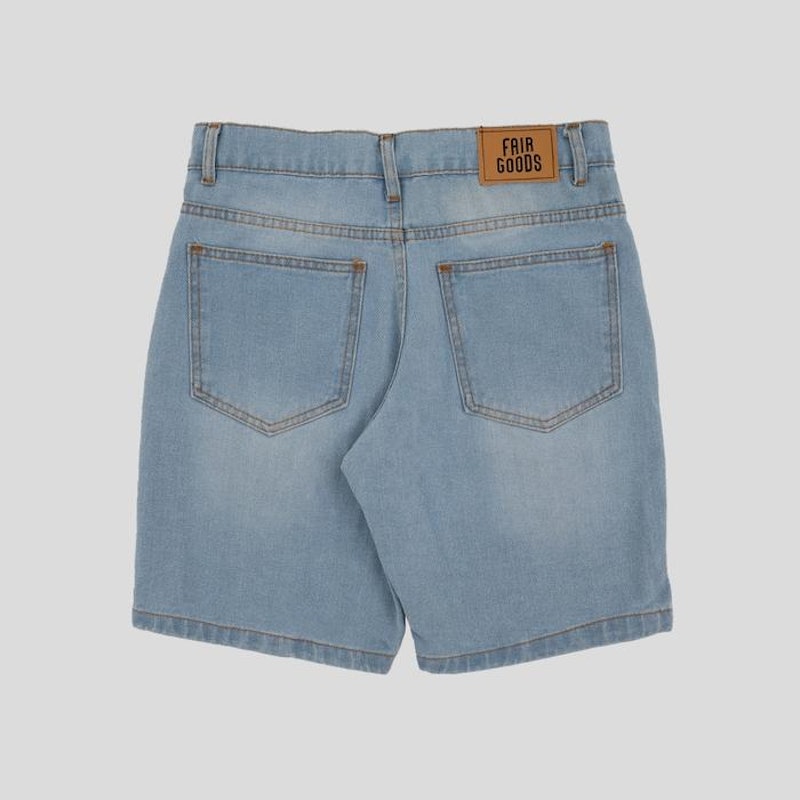 Fairgoods Celana Pendek Denim Ymire Whisker Light Blue 4