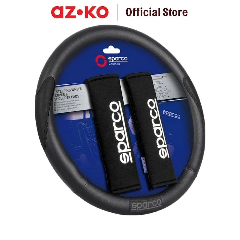 Sparco Set 3 Pcs Sarung Stir Mobil & Bantalan Bahu 2