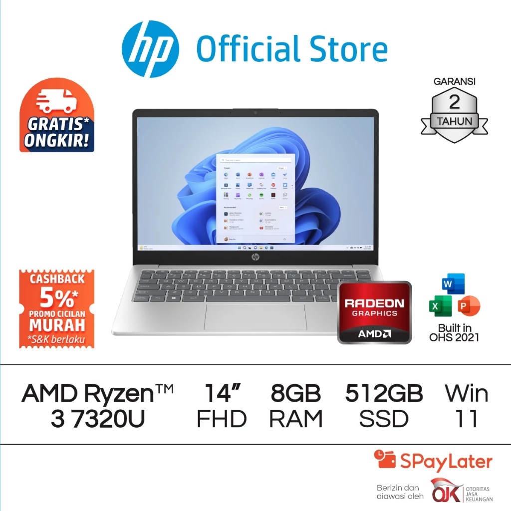HP HP AMD Ryzen 3 Radeon 8/512 GB 14-em0332AU