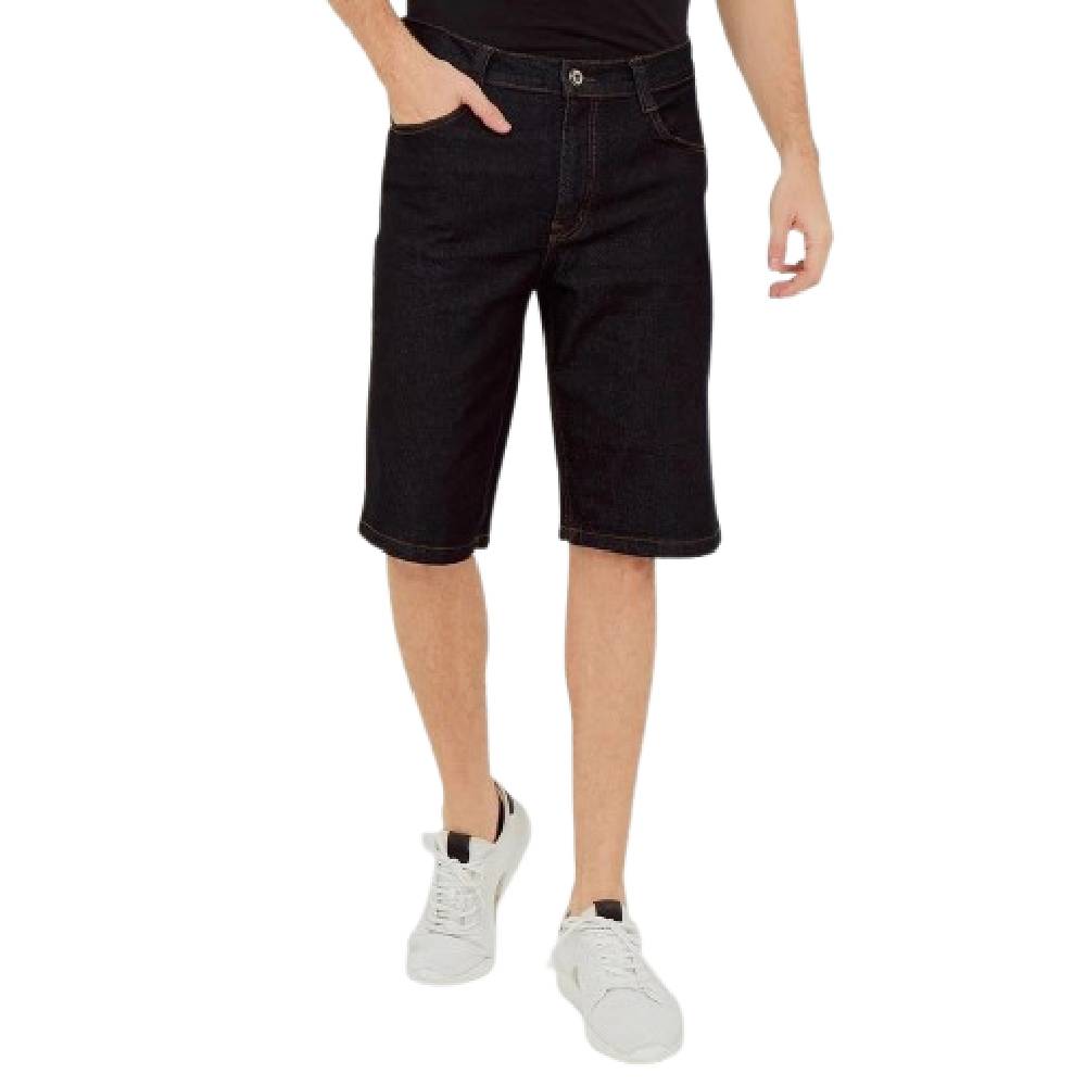 HILLBOSS Celana Jeans Pendek Denim Stretch Black Sydney  ｜ ST017