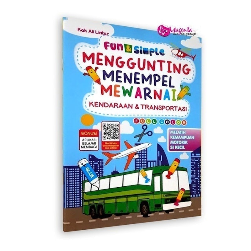 Fun & Simple Menggunting, Mewarnai, dan Menempel Kendaraan & Transportasi 1