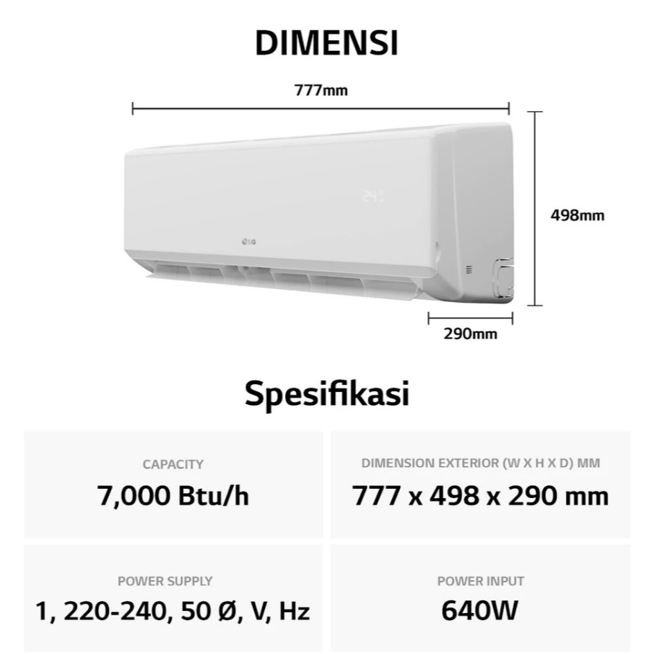 LG Electronics LG AC Split 3/4 PK Hercules Nova H07TN4