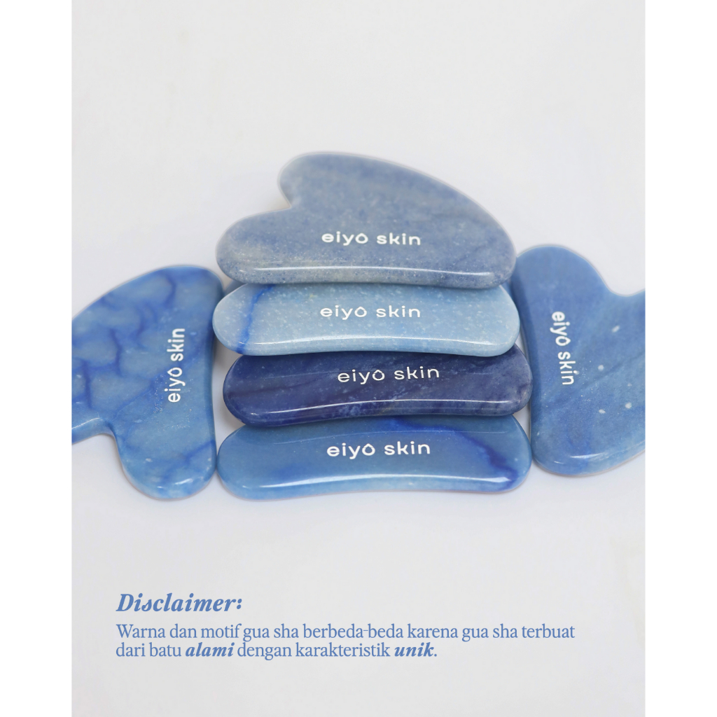 Eiyo Skin Real Blue Aventurine Stone Guasha