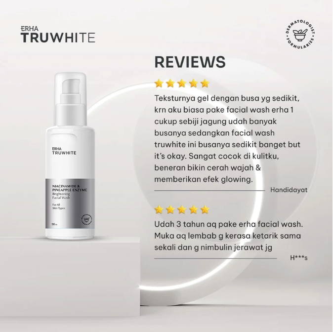 Truwhite Niacinamide & Pineapple Enzyme Brightening Facial Wash  4