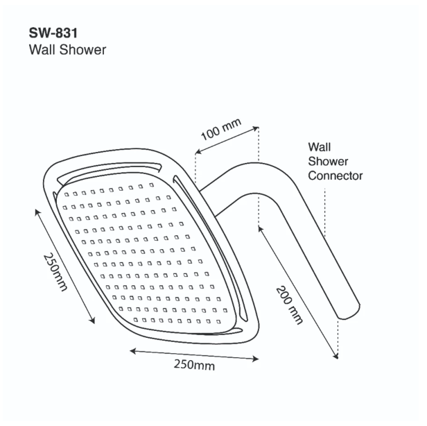 Cahaya Bangunan Baru VONE Shower Wall SW-831