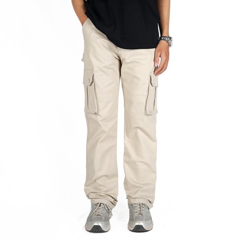 NVSR Long Cargo Pants Krem Stretch 1